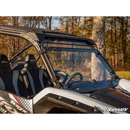 SuperATV Kawasaki Teryx KRX 1000 Scratch Resistant Flip Down Windshield - MojoMotoSport.com