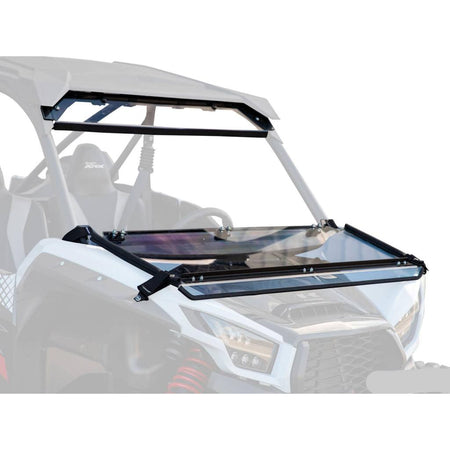 SuperATV Kawasaki Teryx KRX 1000 Scratch Resistant Flip Down Windshield - MojoMotoSport.com