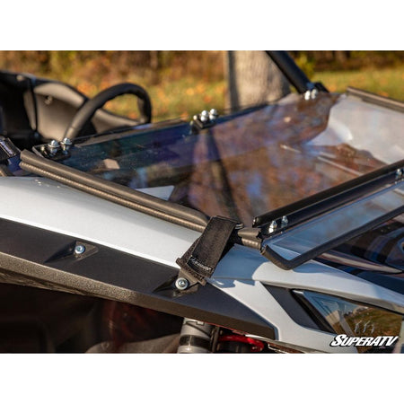 SuperATV Kawasaki Teryx KRX 1000 Scratch Resistant Flip Down Windshield - MojoMotoSport.com