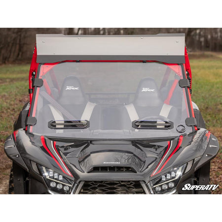 SuperATV Kawasaki Teryx KRX 1000 Scratch Resistant Vented Full Windshield - MojoMotoSport.com