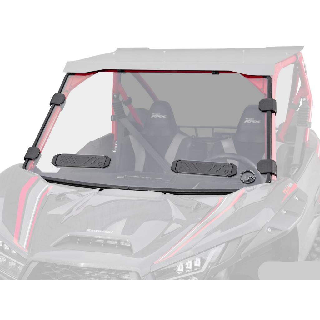 SuperATV Kawasaki Teryx KRX 1000 Scratch Resistant Vented Full Windshield - MojoMotoSport.com