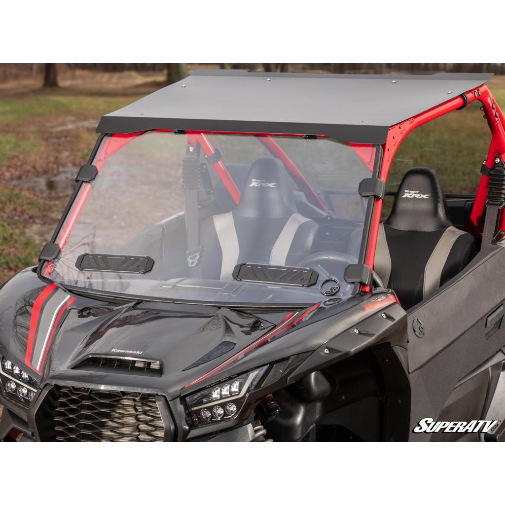 SuperATV Kawasaki Teryx KRX 1000 Scratch Resistant Vented Full Windshield - MojoMotoSport.com