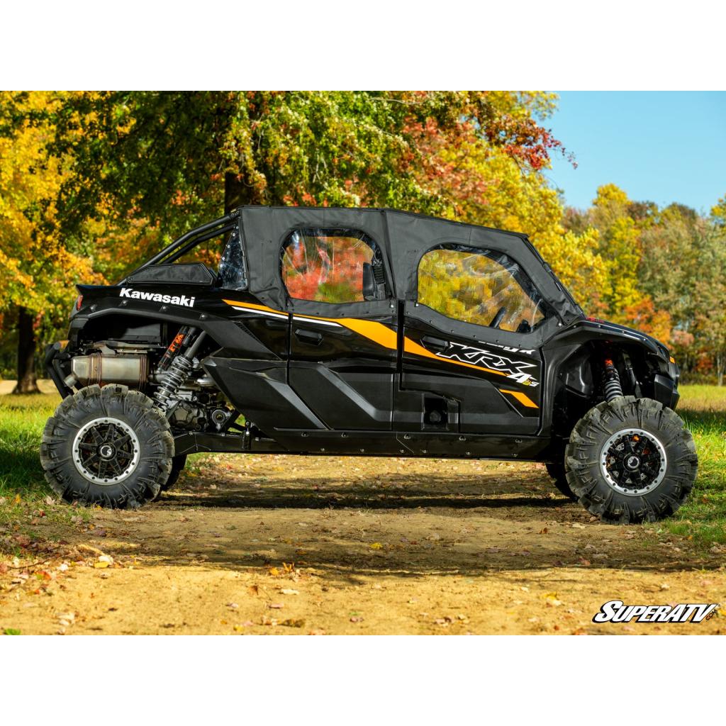 SuperATV Kawasaki Teryx KRX 4 1000 Primal Soft Cab Enclosure Upper Doors - MojoMotoSport.com