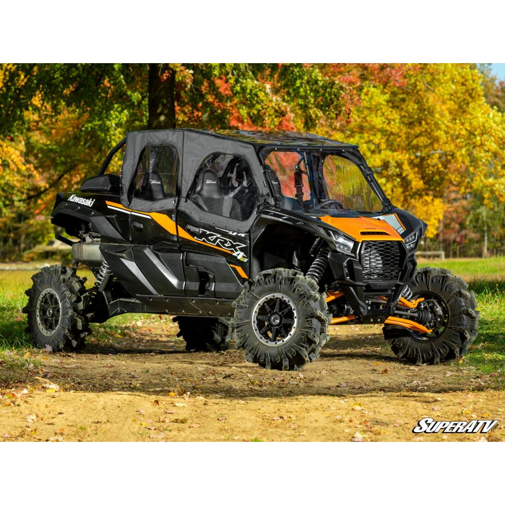 SuperATV Kawasaki Teryx KRX 4 1000 Primal Soft Cab Enclosure Upper Doors - MojoMotoSport.com