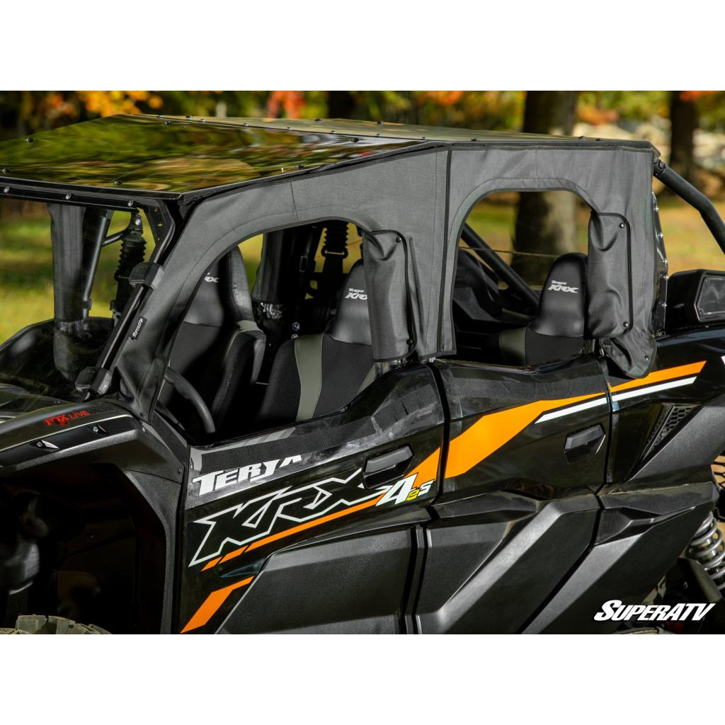SuperATV Kawasaki Teryx KRX 4 1000 Primal Soft Cab Enclosure Upper Doors - MojoMotoSport.com