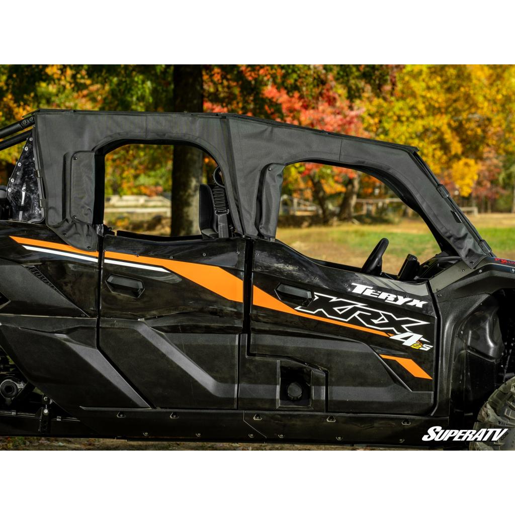 SuperATV Kawasaki Teryx KRX 4 1000 Primal Soft Cab Enclosure Upper Doors - MojoMotoSport.com