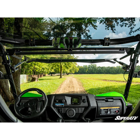 SuperATV Kawasaki Teryx MaxDrive Power Flip Windshield - MojoMotoSport.com