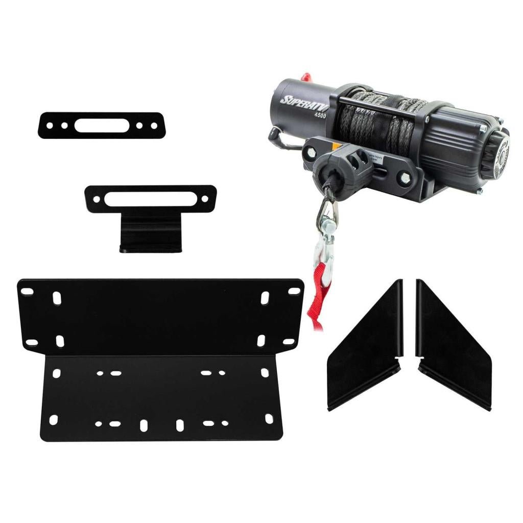 SuperATV Kawasaki Teryx Winch Mounting Plate - MojoMotoSport.com