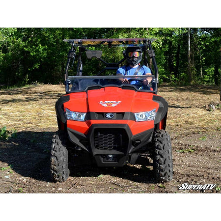SuperATV Kymco UXV 450 Scratch Resistant Flip Windshield - MojoMotoSport.com