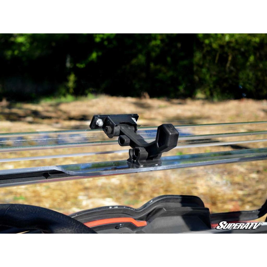 SuperATV Kymco UXV 450 Scratch Resistant Flip Windshield - MojoMotoSport.com