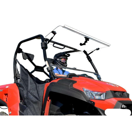 SuperATV Kymco UXV 450 Scratch Resistant Flip Windshield - MojoMotoSport.com