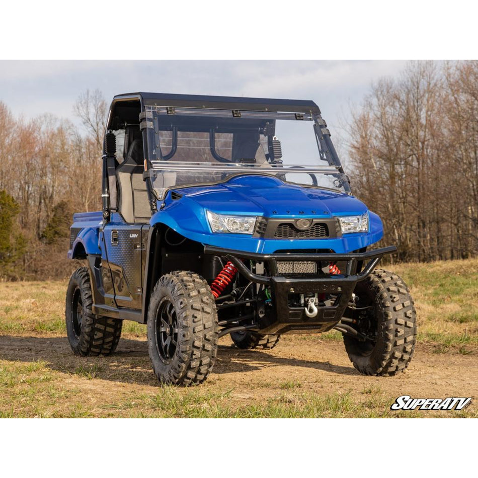 SuperATV KYMCO UXV Scratch - Resistant Flip Windshield - MojoMotoSport.com