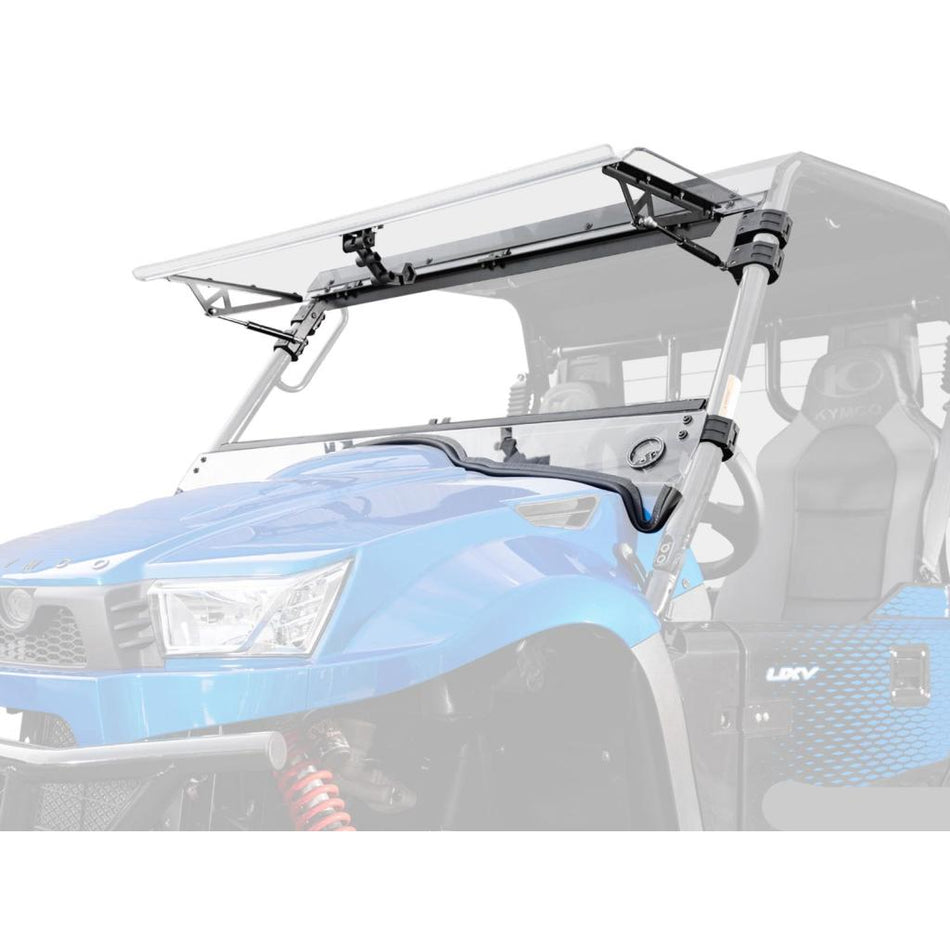SuperATV KYMCO UXV Scratch - Resistant Flip Windshield - MojoMotoSport.com
