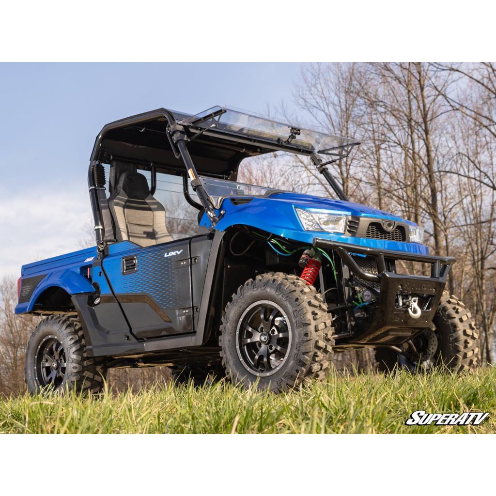 SuperATV KYMCO UXV Scratch - Resistant Flip Windshield - MojoMotoSport.com