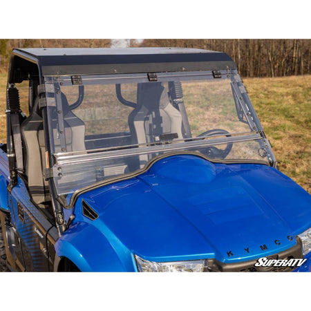 SuperATV KYMCO UXV Scratch - Resistant Flip Windshield - MojoMotoSport.com