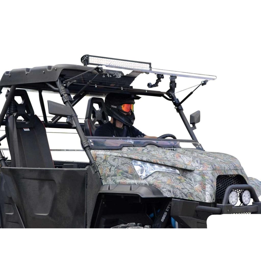 SuperATV ODES Dominator Scratch Resistant Flip Windshield - MojoMotoSport.com