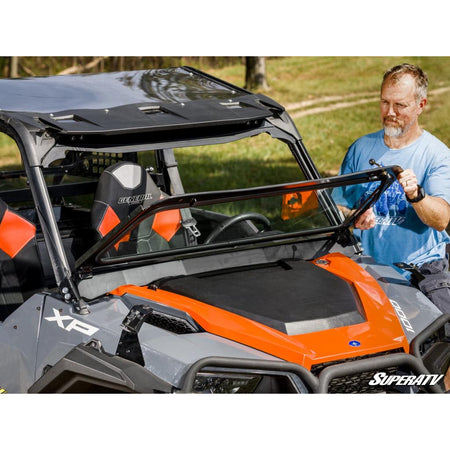 SuperATV Polaris General 1000 Flip - Down Glass Windshield - MojoMotoSport.com