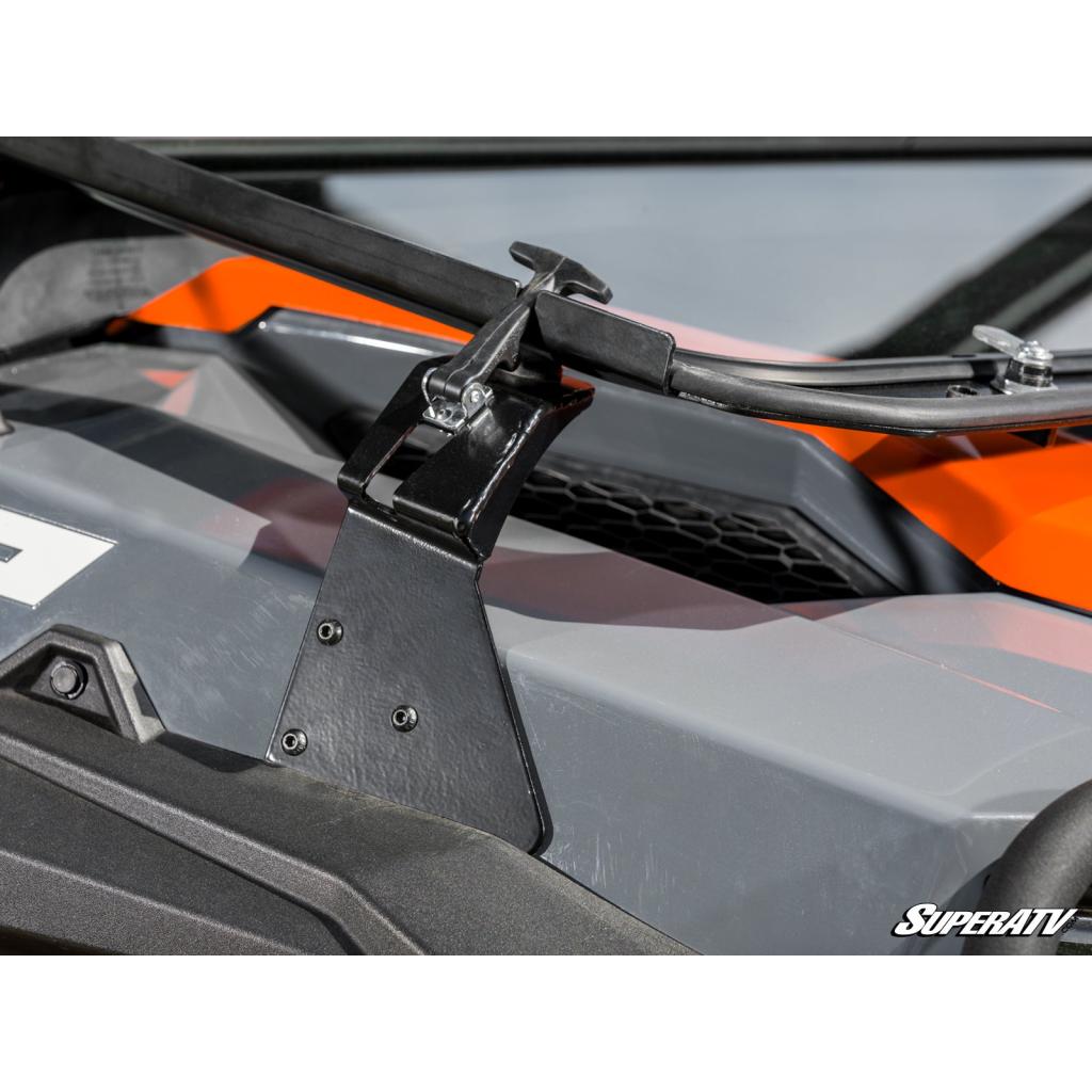 SuperATV Polaris General 1000 Flip - Down Glass Windshield - MojoMotoSport.com