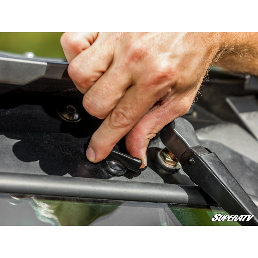 SuperATV Polaris General 1000 Flip - Down Glass Windshield - MojoMotoSport.com