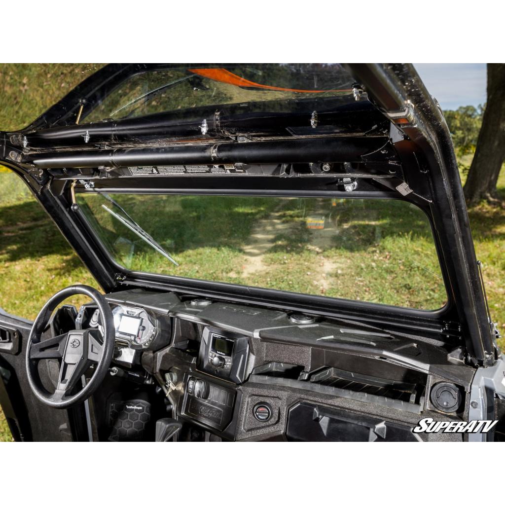 SuperATV Polaris General 1000 Flip - Down Glass Windshield - MojoMotoSport.com