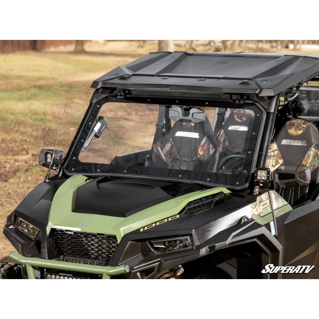 SuperATV Polaris General 1000 MaxDrive Power Flip Windshield - MojoMotoSport.com
