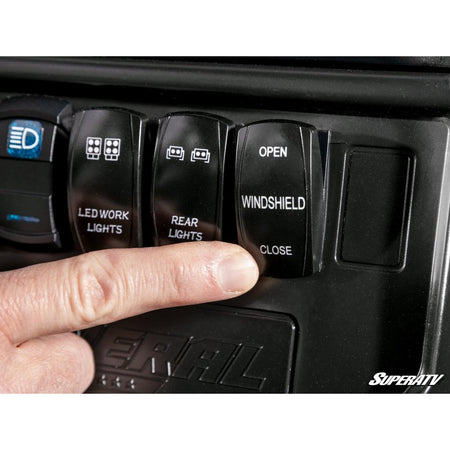 SuperATV Polaris General 1000 MaxDrive Power Flip Windshield - MojoMotoSport.com