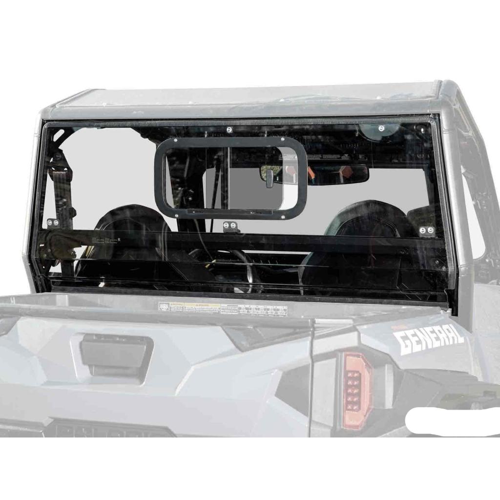 SuperATV Polaris General 1000 Sliding Rear Windshield - MojoMotoSport.com