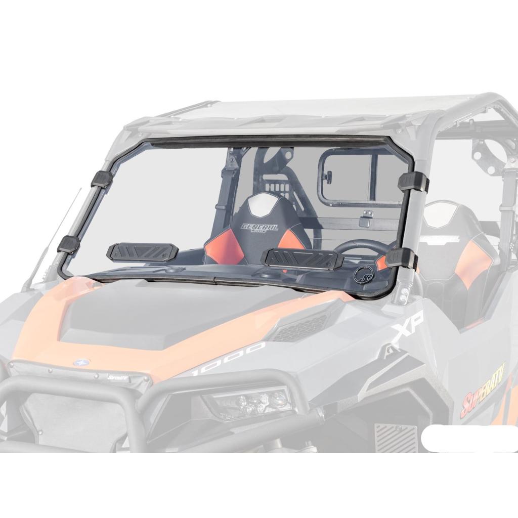 SuperATV Polaris General Scratch - Resistant Vented Full Windshield - MojoMotoSport.com