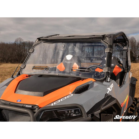 SuperATV Polaris General Scratch - Resistant Vented Full Windshield - MojoMotoSport.com