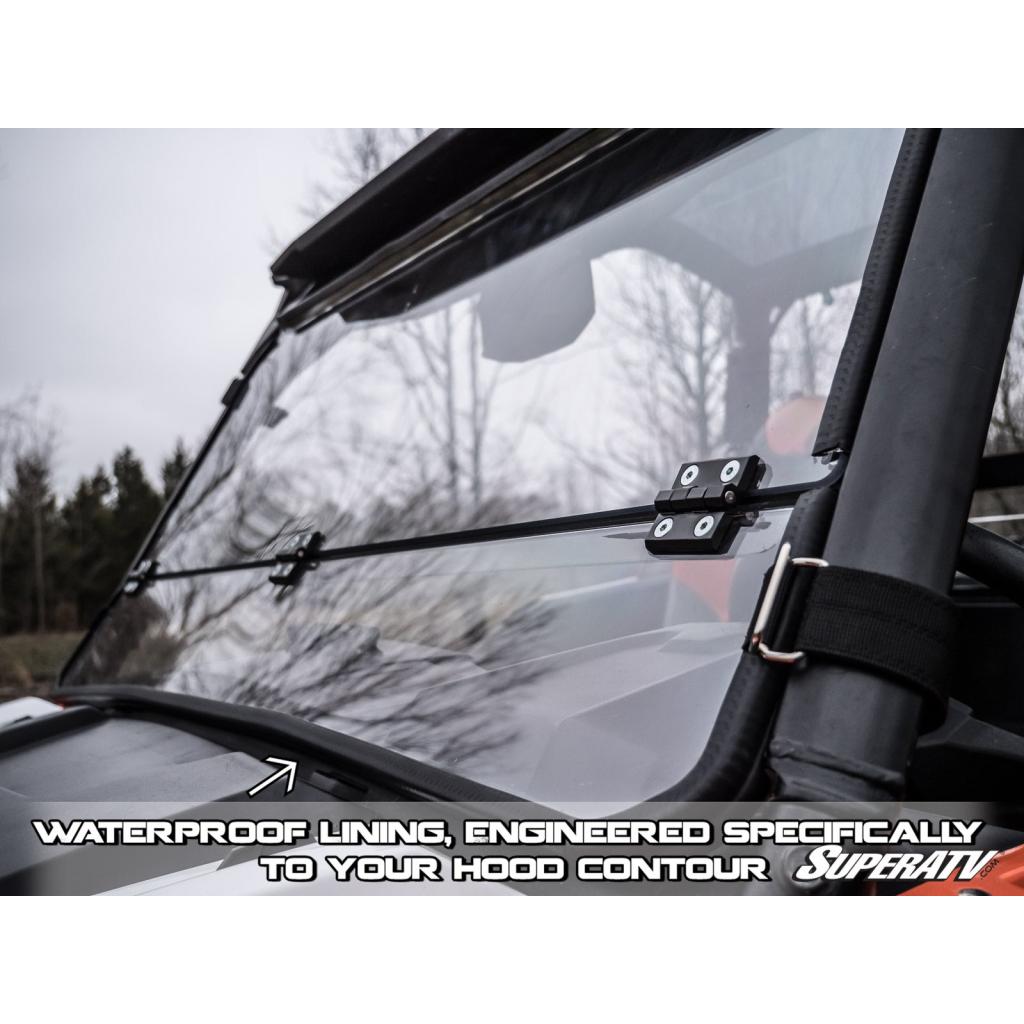SuperATV Polaris General XP 1000 Scratch Resistant Flip Down Windshield - MojoMotoSport.com
