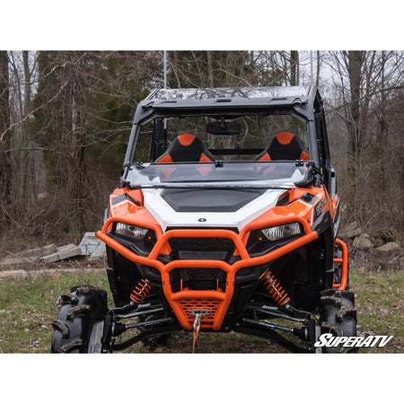 SuperATV Polaris General XP 1000 Scratch Resistant Flip Down Windshield - MojoMotoSport.com