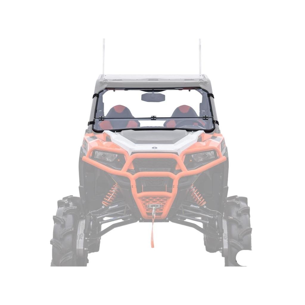 SuperATV Polaris General XP 1000 Scratch Resistant Flip Down Windshield - MojoMotoSport.com