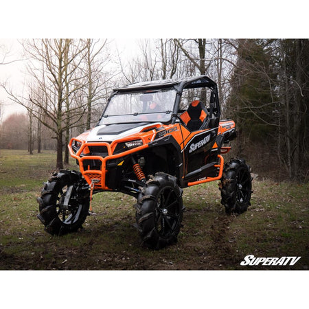 SuperATV Polaris General XP 1000 Scratch Resistant Flip Down Windshield - MojoMotoSport.com