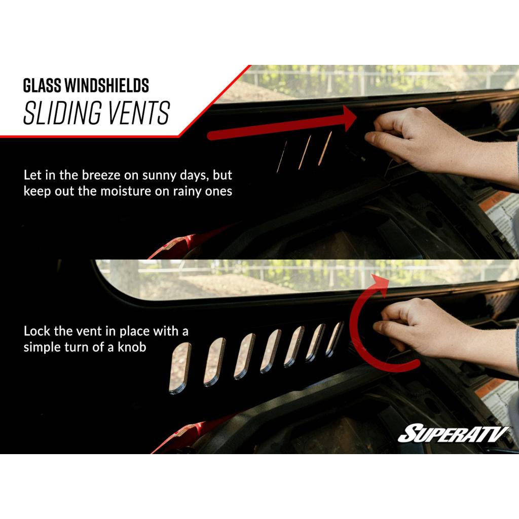 SuperATV Polaris Ranger 1000 Glass Windshield - MojoMotoSport.com