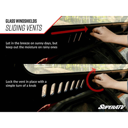 SuperATV Polaris Ranger 1000 Glass Windshield - MojoMotoSport.com