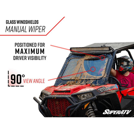 SuperATV Polaris Ranger 1000 Glass Windshield - MojoMotoSport.com