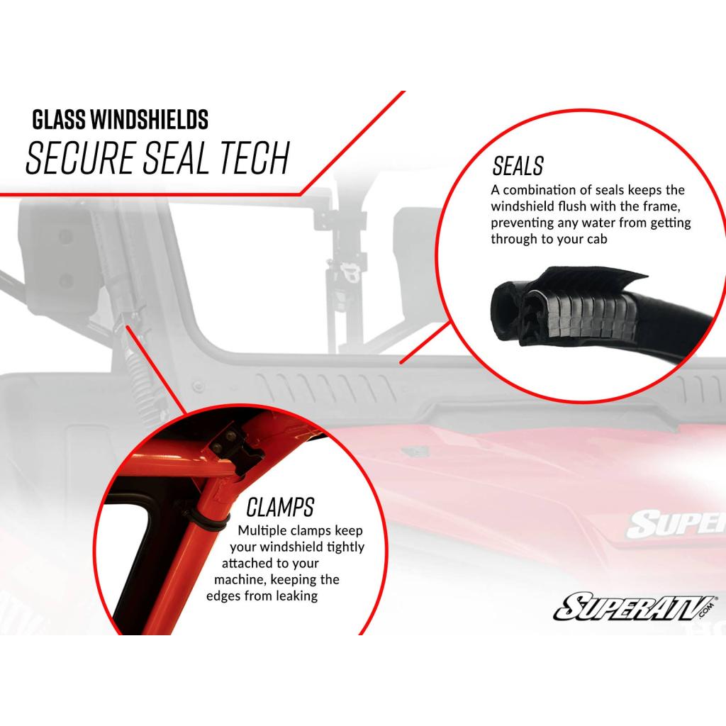 SuperATV Polaris Ranger 1000 Glass Windshield - MojoMotoSport.com