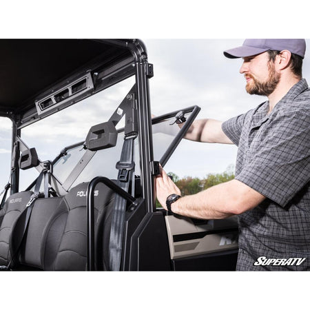 SuperATV Polaris Ranger 1000 Scratch - Resistant Rear Windshield - MojoMotoSport.com