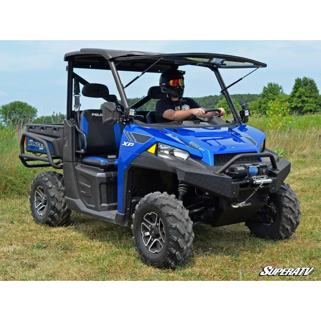 SuperATV Polaris Ranger 570 Scratch Resistant Flip Windshield - MojoMotoSport.com