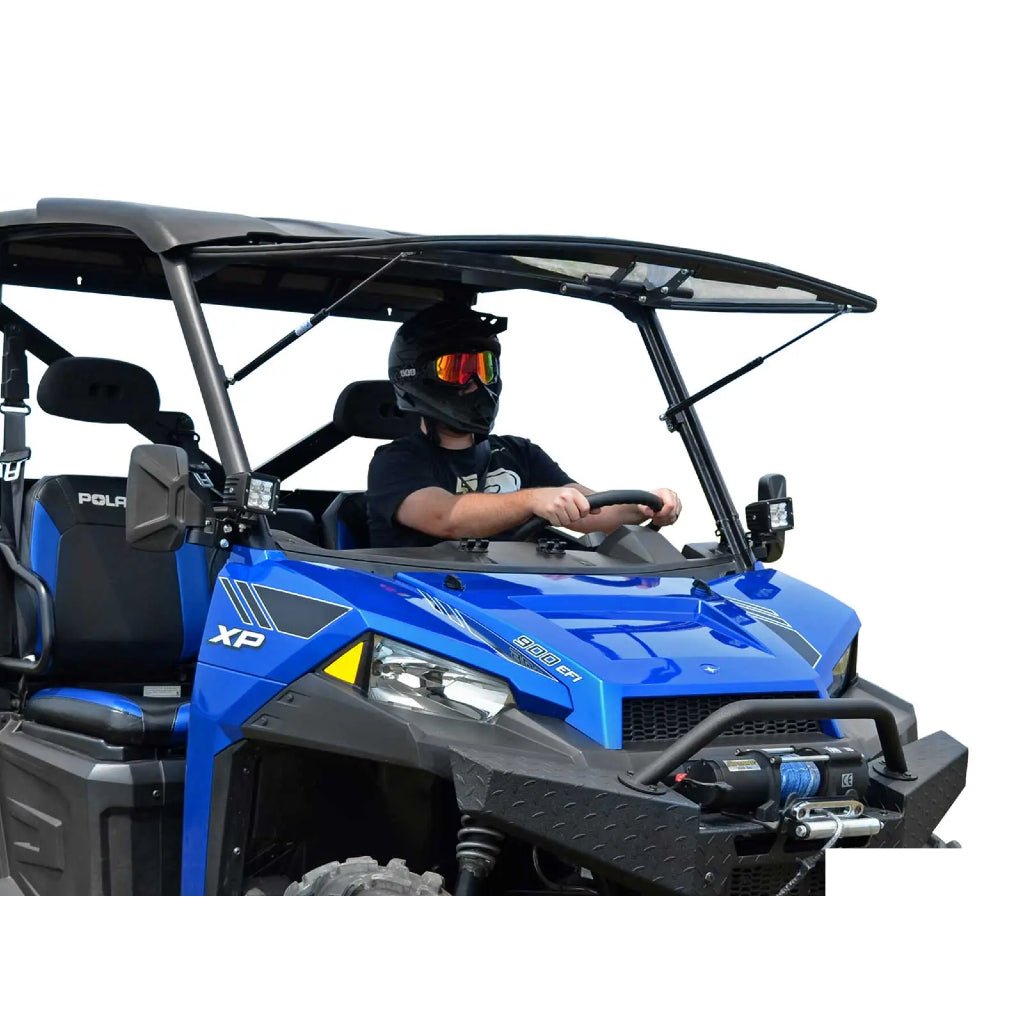 SuperATV Polaris Ranger 570 Scratch Resistant Flip Windshield - MojoMotoSport.com