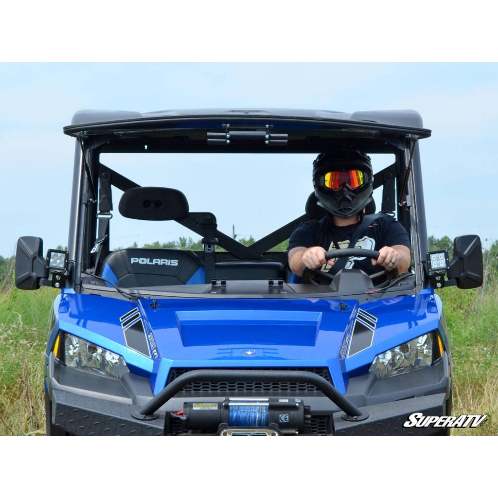 SuperATV Polaris Ranger 570 Scratch Resistant Flip Windshield - MojoMotoSport.com