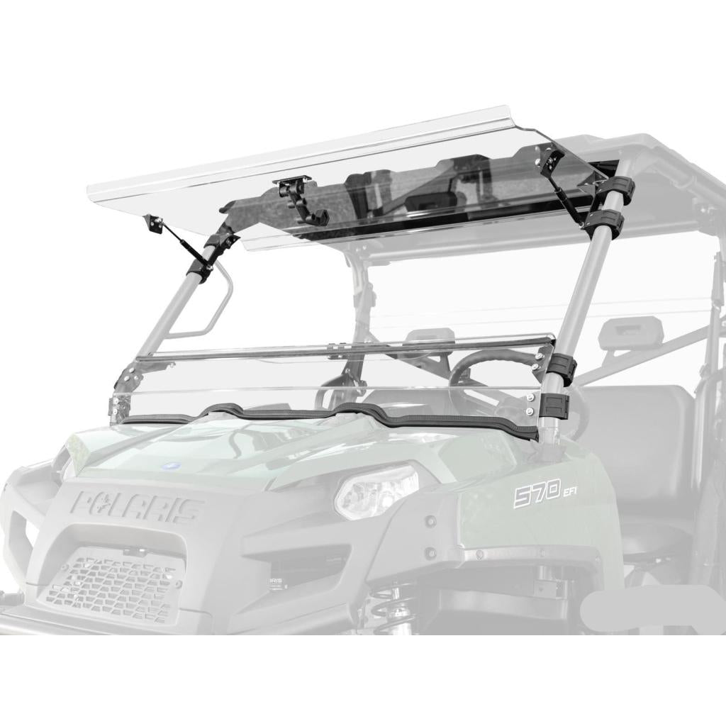 SuperATV Polaris Ranger 800 Scratch Resistant Flip Windshield - MojoMotoSport.com