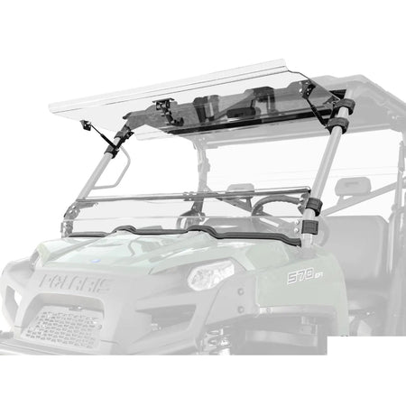 SuperATV Polaris Ranger 800 Scratch - Resistant Flip Windshield - MojoMotoSport.com
