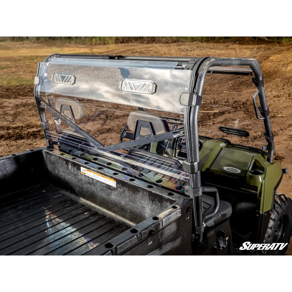 SuperATV Polaris Ranger Full Size 800 Vented Full Rear Windshield - MojoMotoSport.com
