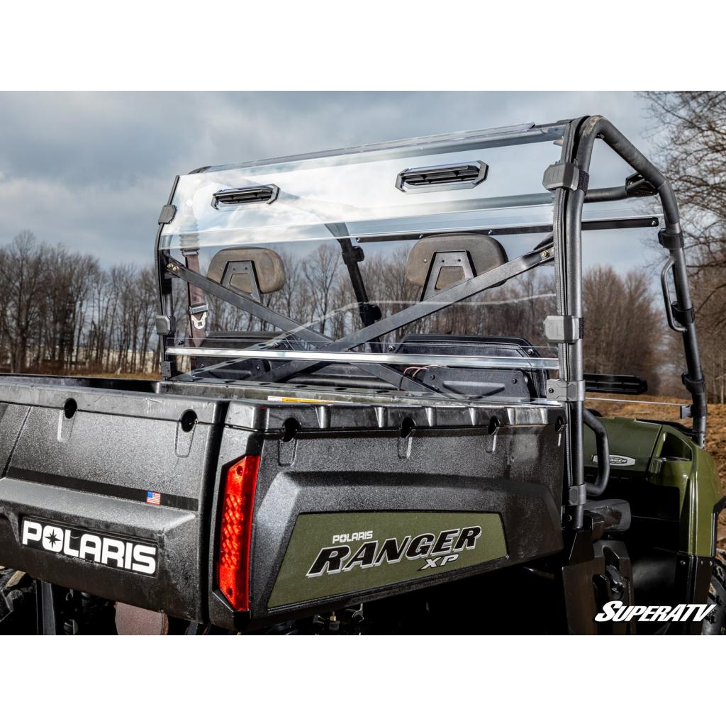 SuperATV Polaris Ranger Full Size 800 Vented Full Rear Windshield - MojoMotoSport.com