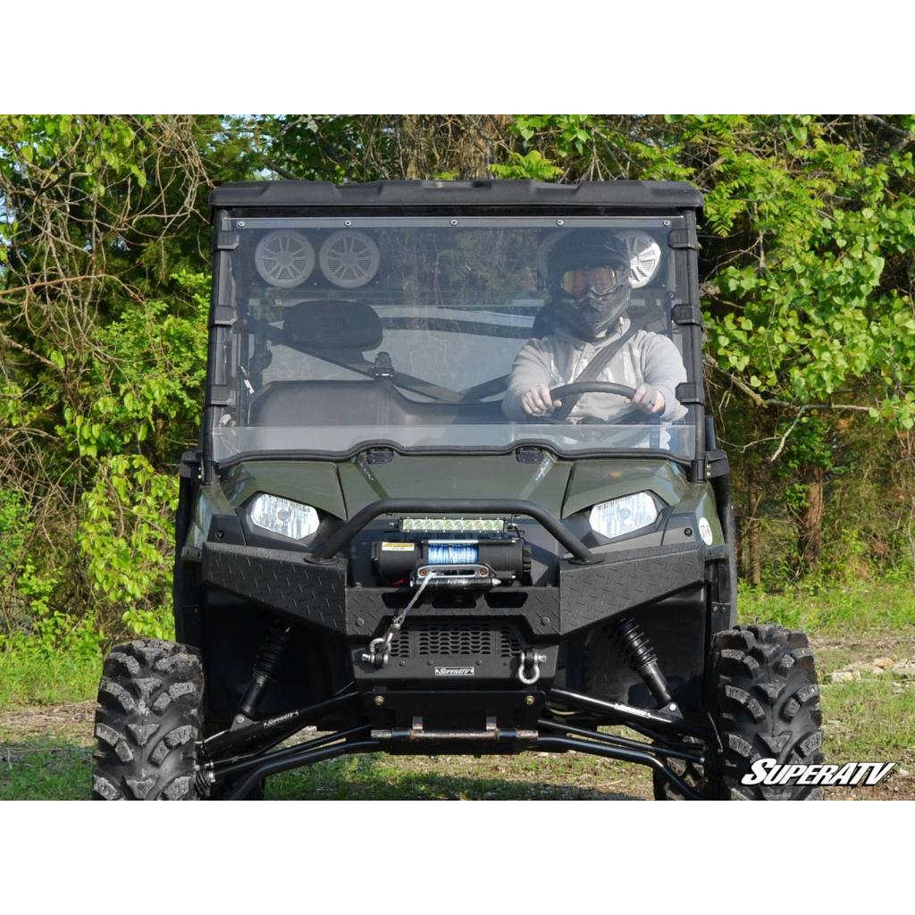 SuperATV Polaris Ranger Fullsize 570 Scratch Resistant Full Windshield - MojoMotoSport.com