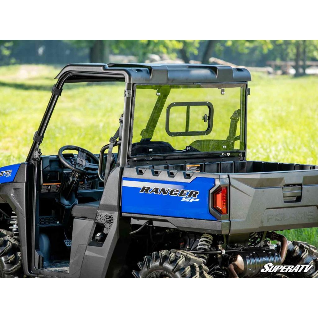 SuperATV Polaris Ranger Midsize Rear Sliding Windshield - MojoMotoSport.com