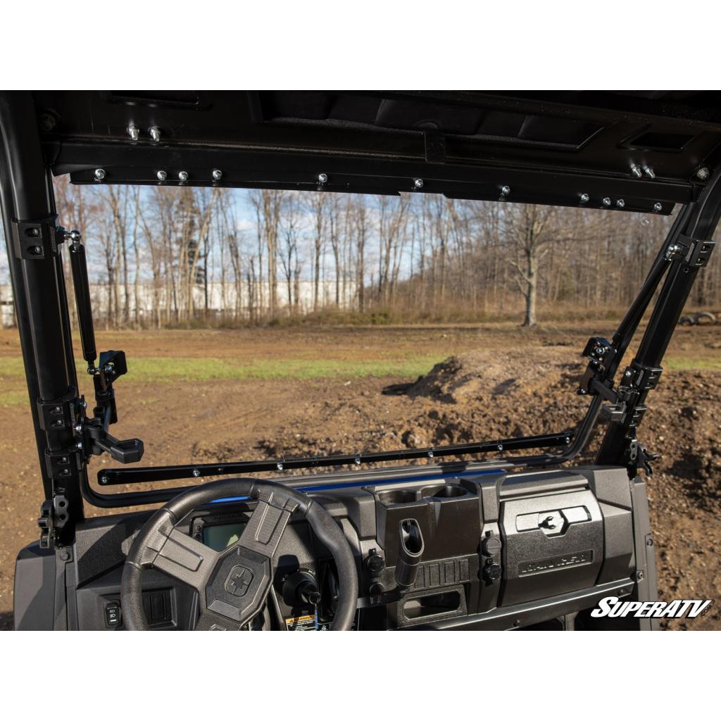 SuperATV Polaris Ranger SP 570 Scratch - Resistant Flip Windshield - MojoMotoSport.com