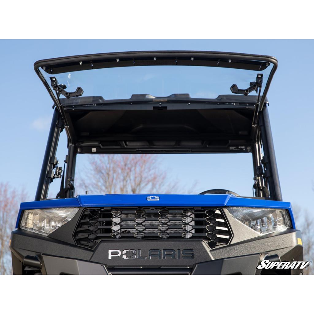 SuperATV Polaris Ranger SP 570 Scratch - Resistant Flip Windshield - MojoMotoSport.com