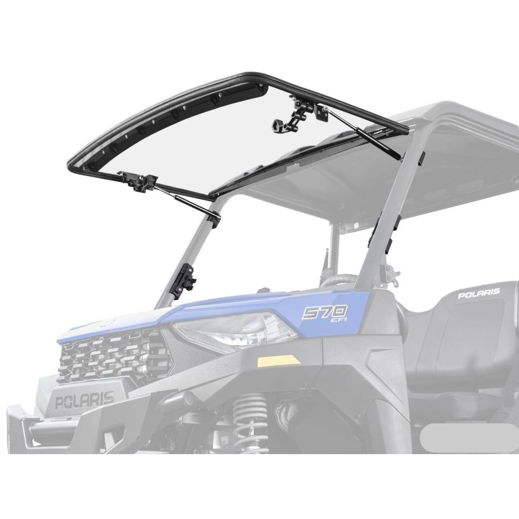 SuperATV Polaris Ranger SP 570 Scratch - Resistant Flip Windshield - MojoMotoSport.com